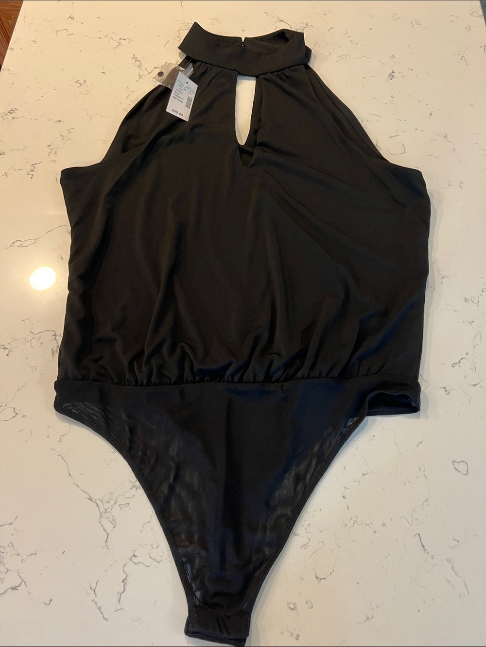 Maurices Black Halter Keyhole Bodysuit